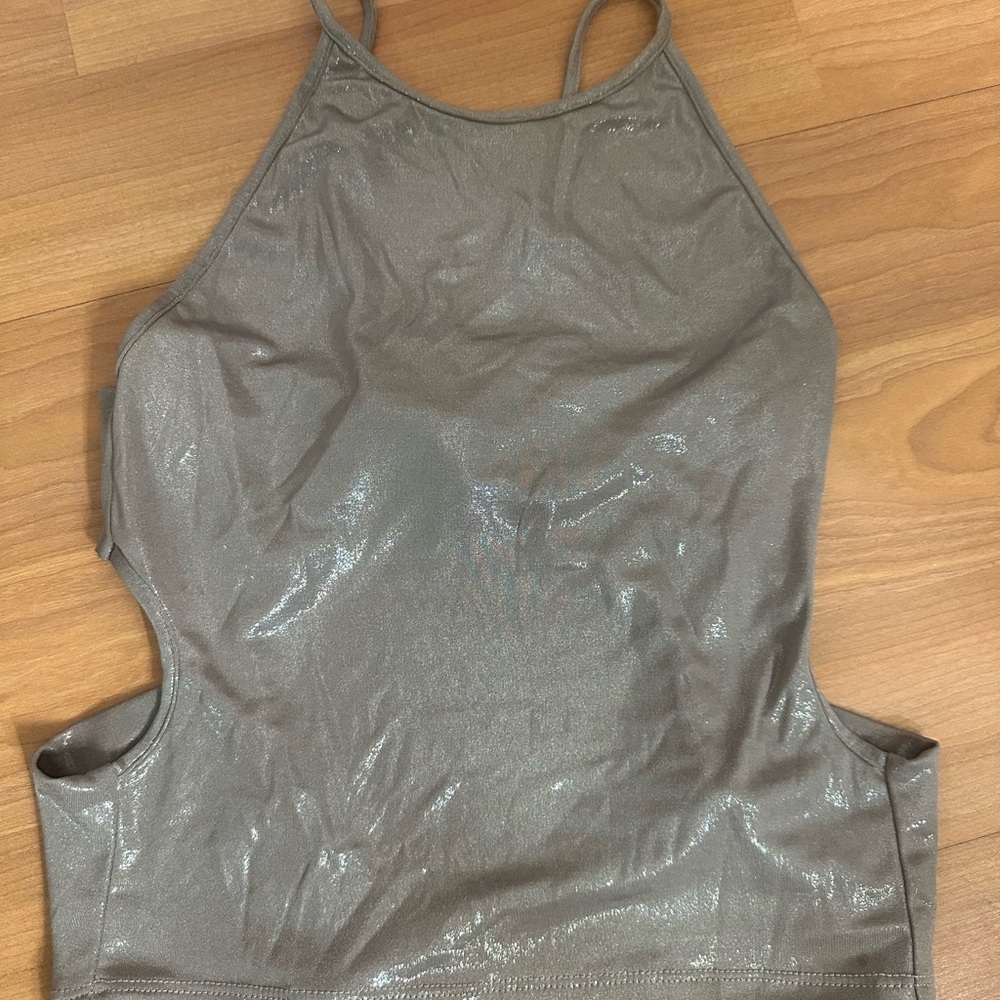 Pinko Shimmering Silver Camisole Top